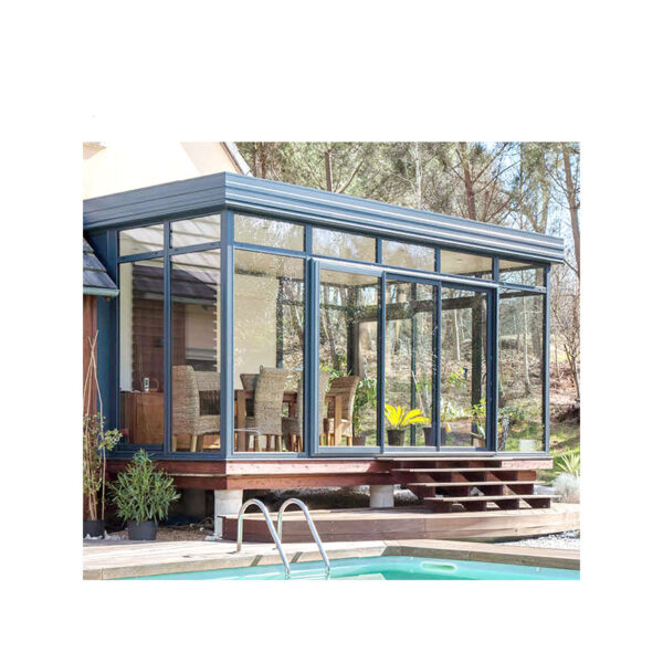 Aluminum frame outdoor glass house and garden glass house aluminum sunroom for sale