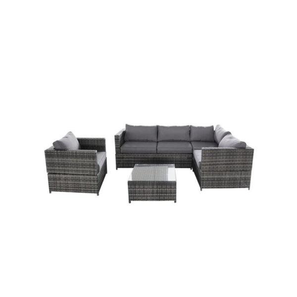 4 pieces Wicker Rattan Patio Sectional Sofa Set