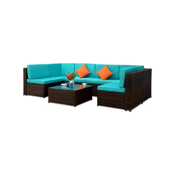 Patio Dining Sets 7 Piece Sectional Furniture Sets
