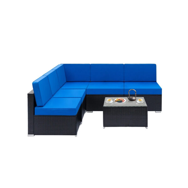 7-piece Outdoor Rattan Sectional Sofa Set
