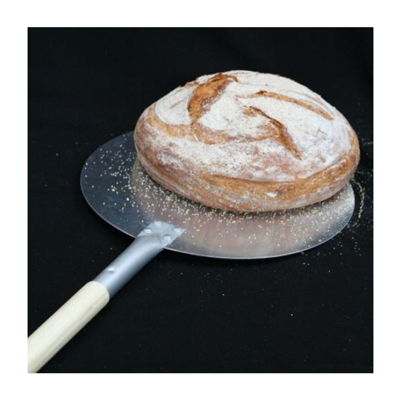 LONG-HANDLED PEEL FOR BREAD OVENS, 12" ROUND BLADE